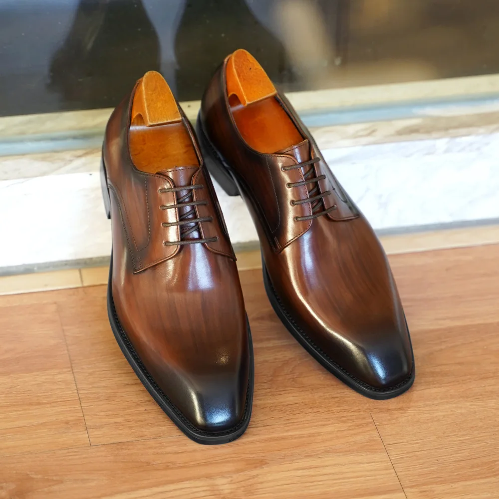 Mens Casual Lace-up Formal Footwear Wedding Party Dress Oxford Business Office Shoes