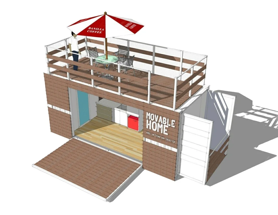 Сборный подвижный контейнер, контейнер для дома, контейнер для кофейного дома