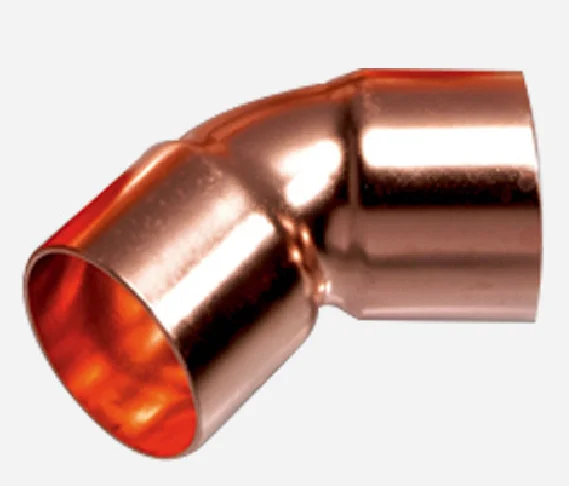 Copper pipe fittings 45 degree elbow T2 straight pipe coil connection fittings refrigeration fittings