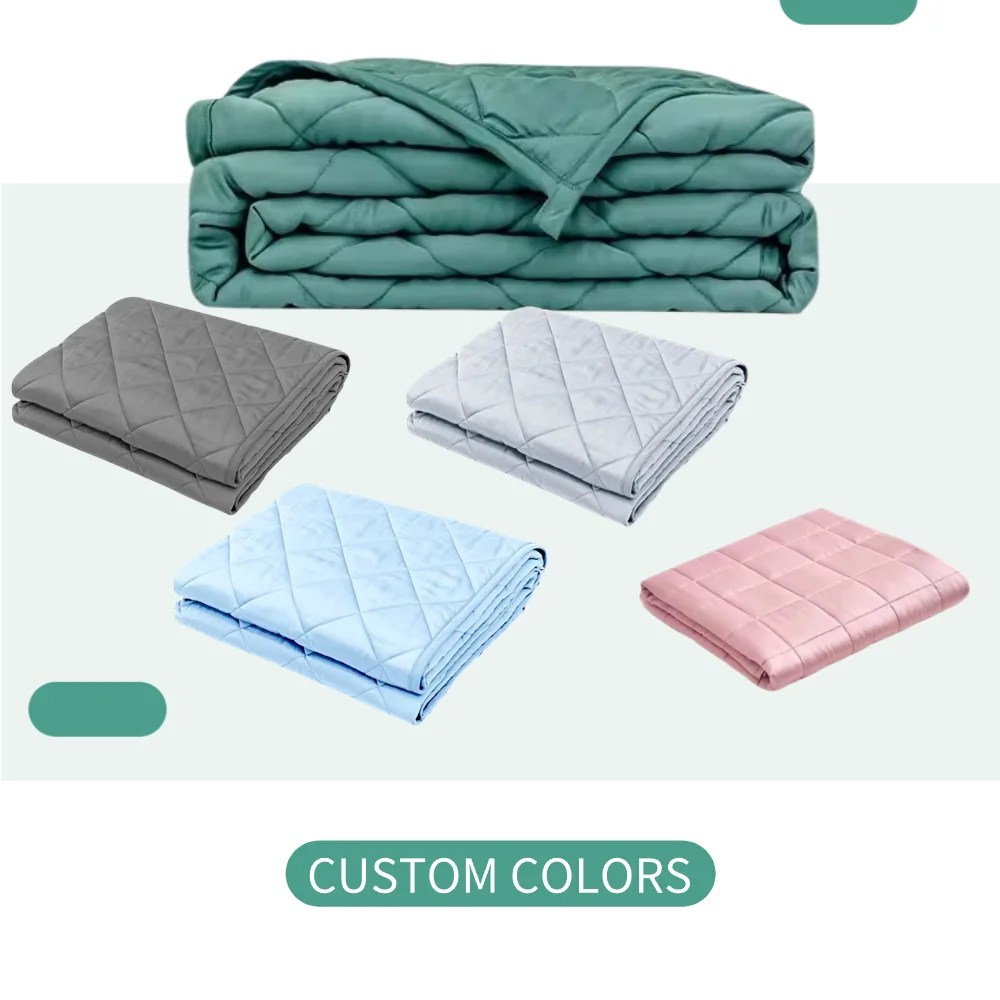 FREE SAMPLE custom hot selling seller sensory relax solve anxiety BAMBOO COVER COOLING DUVET gravity weighed blanket