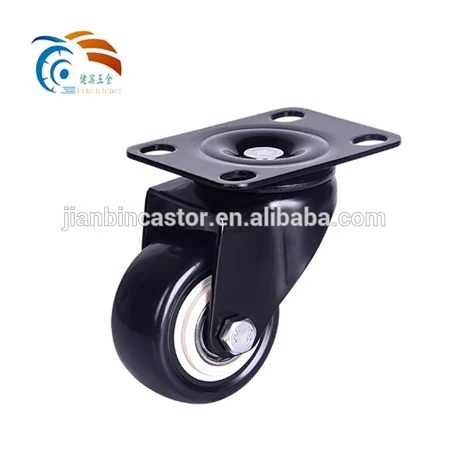 Factory direct 50mm castor polyurethane office universal wheel packing machine castor wheel