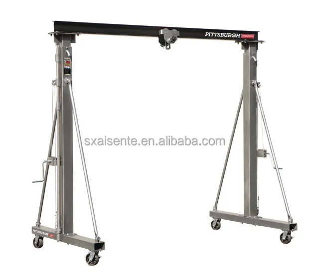 1000kg 1ton adjustable height telescope portable gantry crane for wholesale