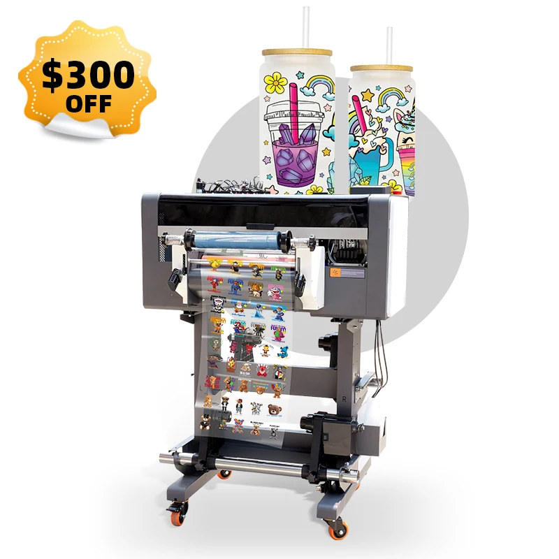 Roll To Roll Xp600 Head 30 Cm I3200 Printing Service Film Ab Uv Dtf Printer Ab Film Machine With Shaker