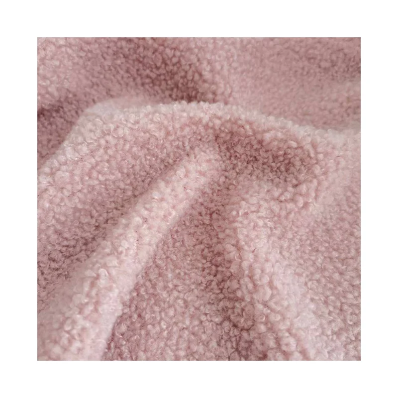 High quality plain 100% polyester anti pilling warm comfortable soft sherpa teddy plush fleece fabric for blanket hoodies