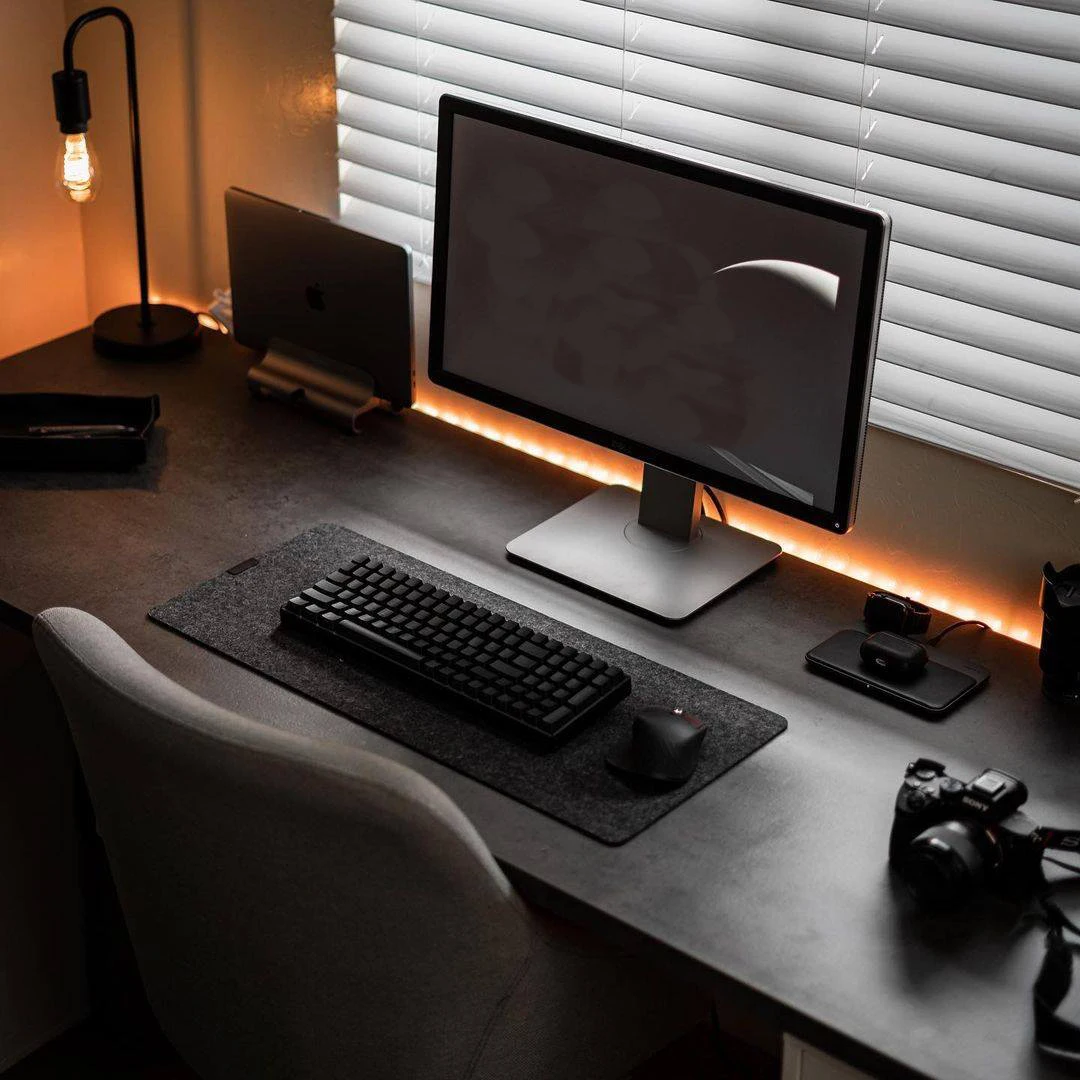 2023 Custom Size Recyclable Non Slip Felt Cork rectangle Desk Pad Gaming Protector Office Table Mat Mouse Pad