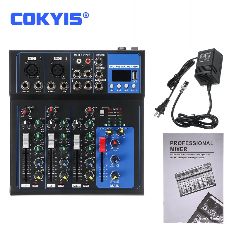 Специальное предложение Настольная музыкальная звуковая карта консоль система 4-канальный микшер студийный контроллер DJ/аудио