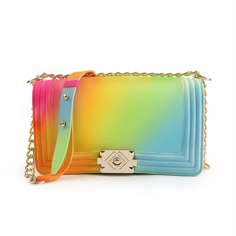 Wholesale Women Bag Handbags 2021 Silicone/PVC Shoulder Handbag Jelly Bag Luxury Ladies Woman Hand Bags Candy Jelly Purse