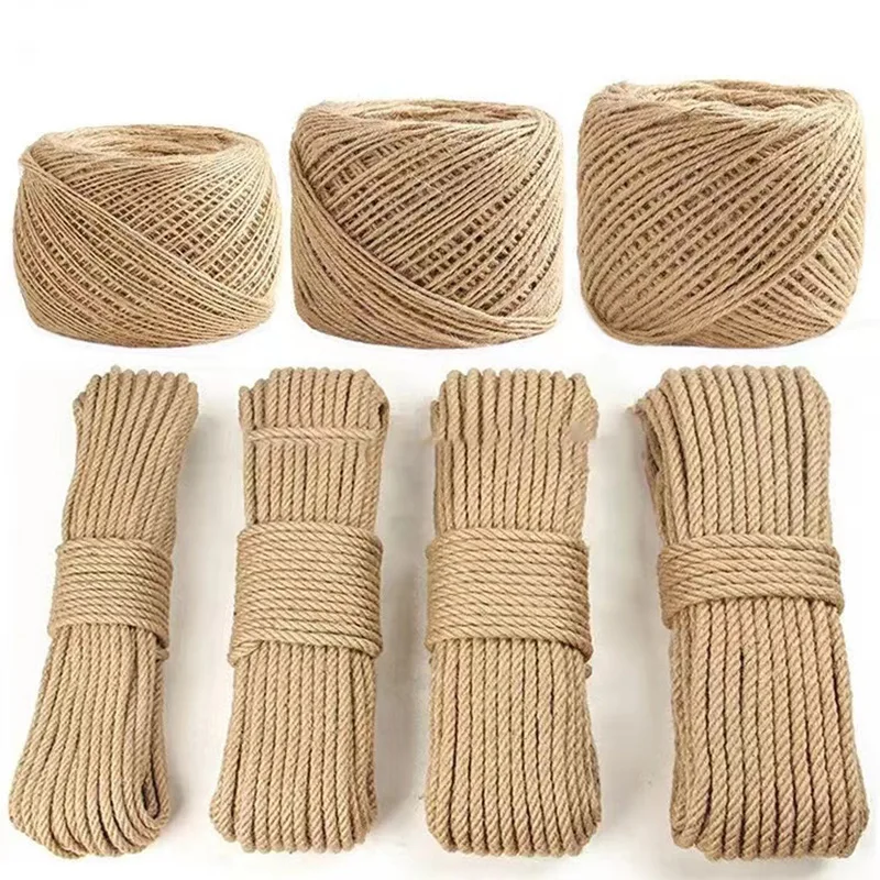 Eco-friendly natural binding jute rope hemp braided twine rope jute rope 8mm for handmade decoration