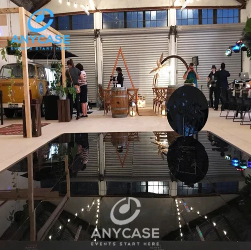 Wholesale portable cheap hotel wooden dance floor tiles without screw hole for sale