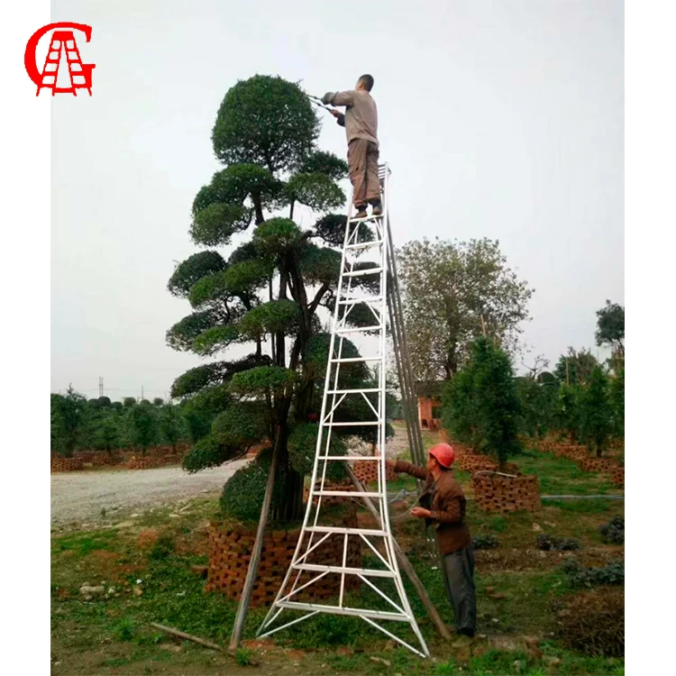 Domestic ladder agricultural garden welding aluminum step tripod  ladder with nature color