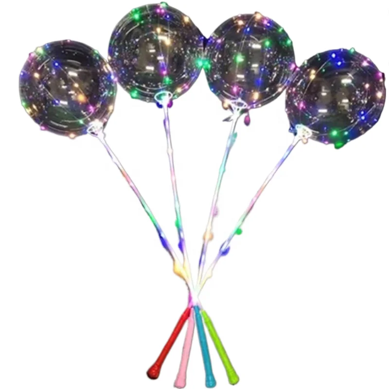 Лидер продаж набор воздушных шаров bobo bubble из ТПУ с ручкой для батареи 20 дюймов 3 м светодиодная гирлянда и прозрачный держатель чашек 70 см