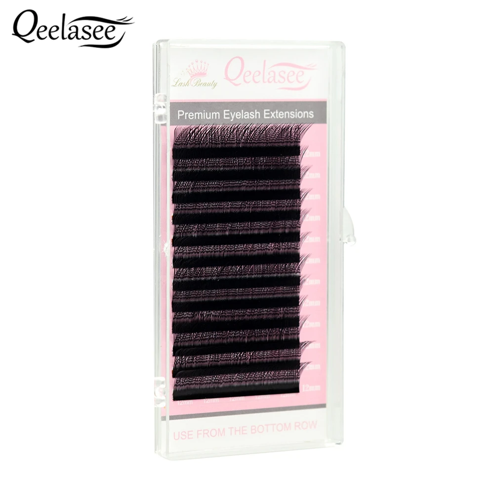 Qeelasee new high quality faux mink individual korean yy eyelash extensions y lash