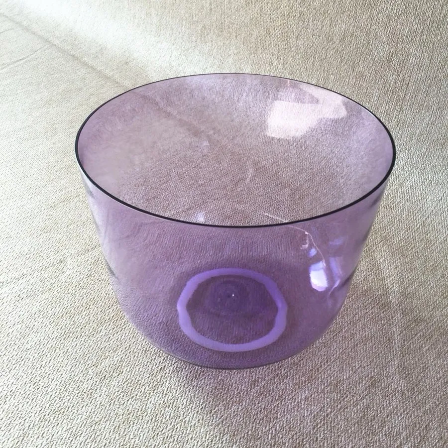 HF High Quality Violet Clear Quartz Crystal Singing Bowl for sound healing and meditation