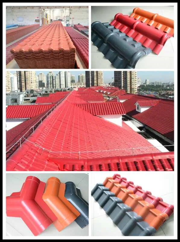 high molecular polymer roofing materials co extrusion PVC and ASA Anti corrosive Composite wave resin Tiles