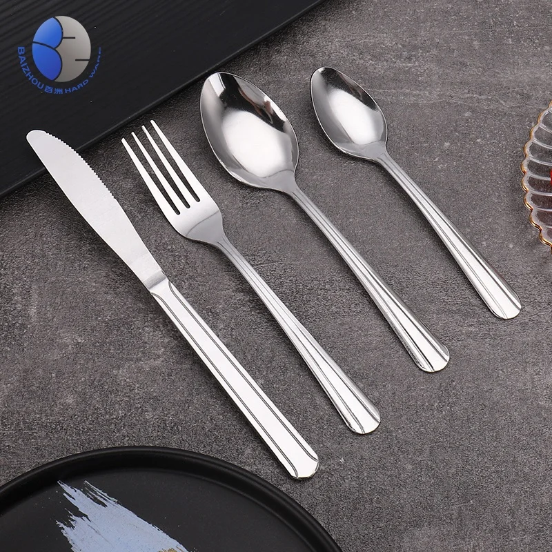 Hot Selling Low Price American Stainless Steel 410 Machine Polished Tableware Set Flatware Set