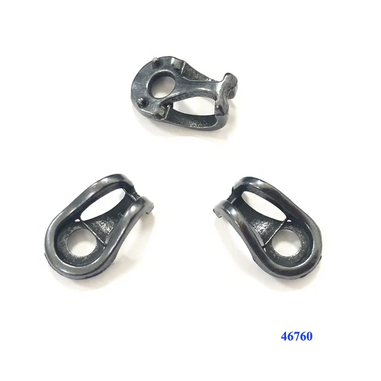 Wholesale matt black zinc alloy boot eyelet hook for shoe lace