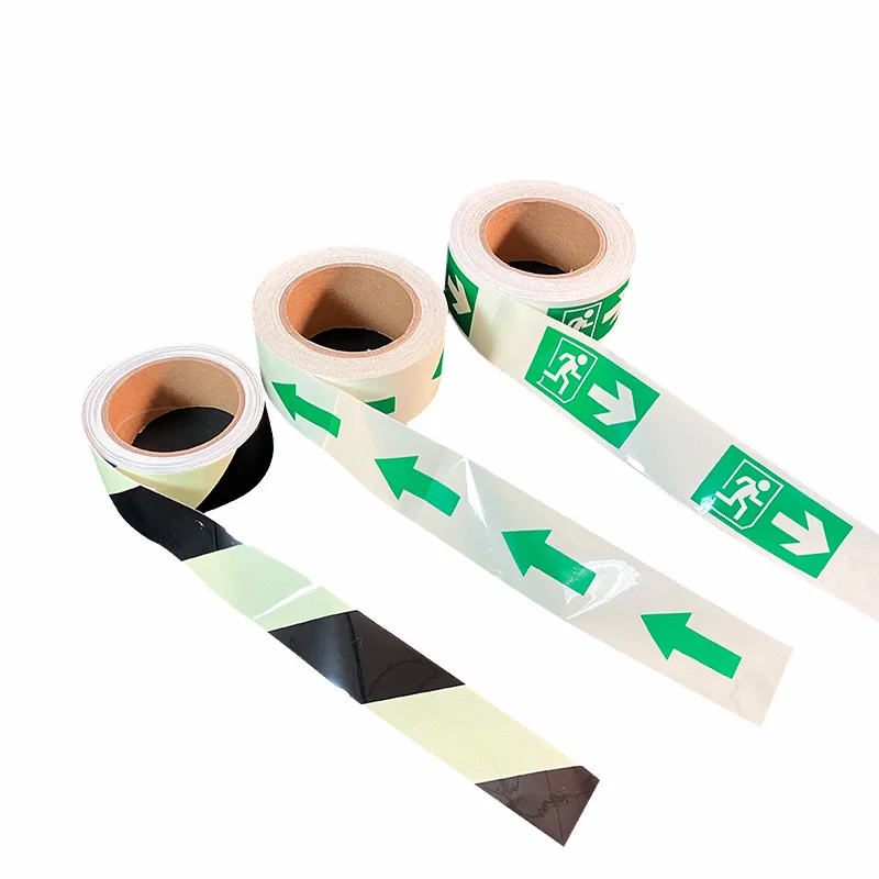 Printable PVC Luminous Film Self Adhesive Photo Luminescent Tape Glow in the Dark Sticker Tape for Exit Sign