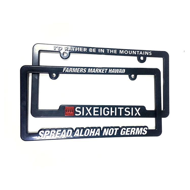2020Jutien factory direct sale Wholesale custom design plastic car license plate frame decorative plate cover