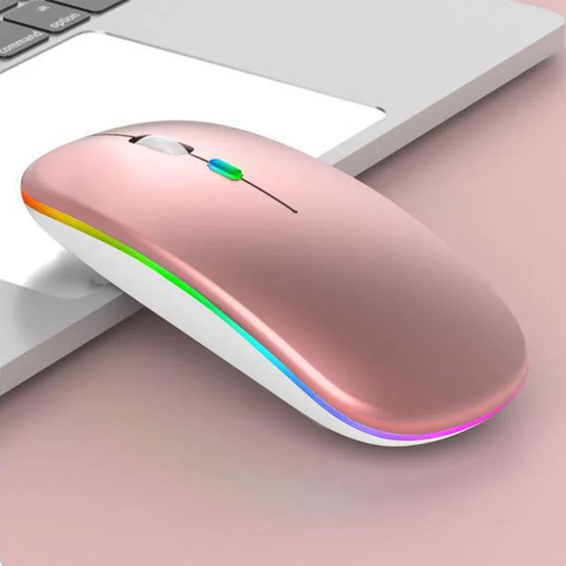 Inalámbrico USB LED тонкий перезарядки тонкая портативная машина для создания оптического подсветка BT беспроводный 2 4G планшетный ПК с двойным режимом ноутбук Офисный Компьютерный коврик