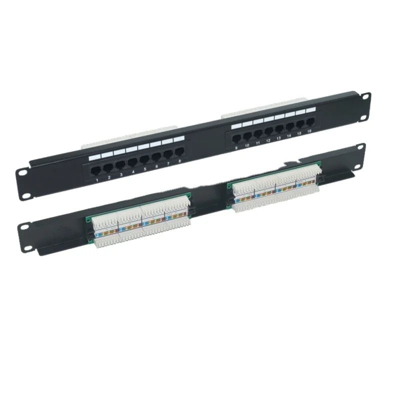 RJ 45 CAT6 Cat5e 16 Порт двойной IDC патч-панель