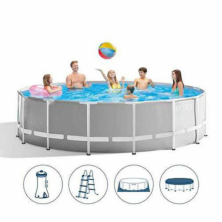 18ft Round 5.49 meters Steel framed water pool,framed swimming pool for backyard for family use 26732