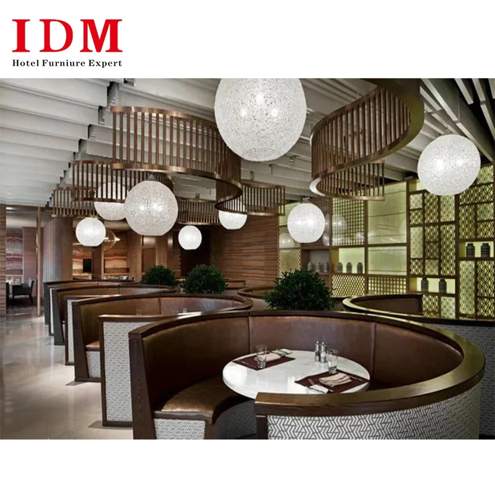 Hotel Project Wholesale Hotel Furniture Natural Solid Wood Hotel Room Armchair Booth Sofa Table Set For Dining Room Cafe Bar