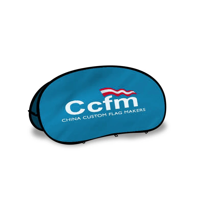 Cheap Custom Outdoor Advertising Oval Pop Up Banner For Trade Show
