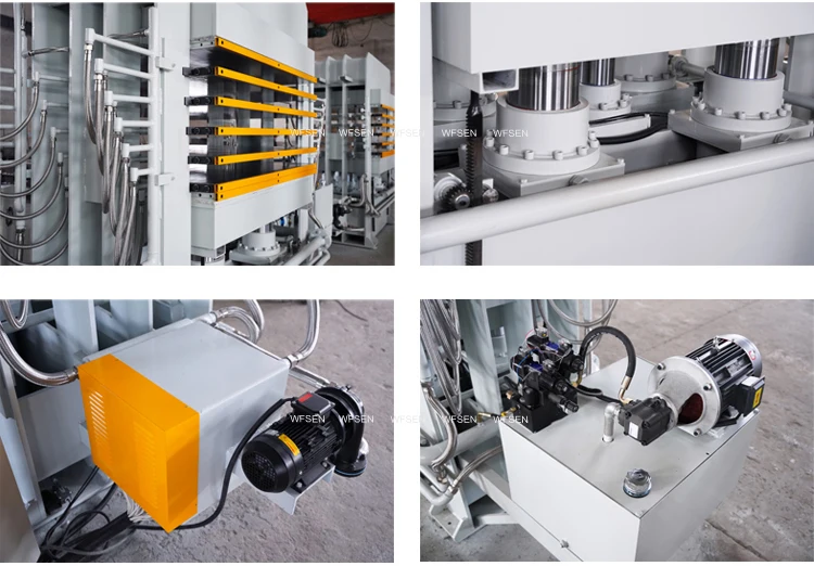 WFSEN mdf laminate hot press machine plywood hydraulic hot press machine for doors