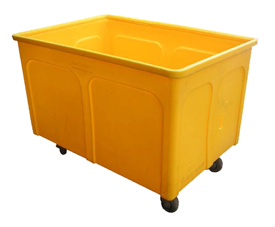 640L Heavy Duty Rotomolding Industrial Hotel Hospital Plastic Laundry Linen Basket Trolley Carts