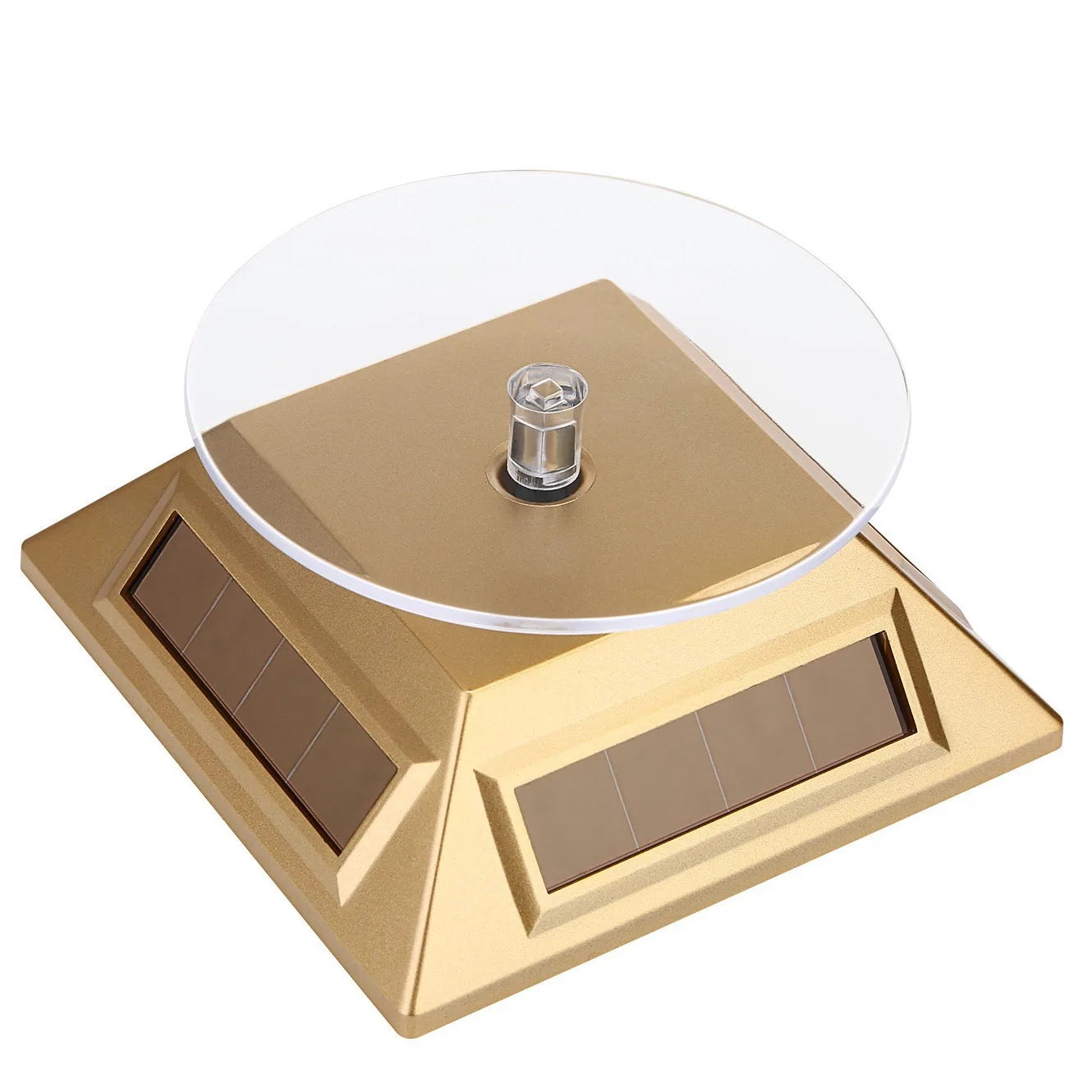 High-end solar rotating table Clear Surface battery Rotary Display Stand Rotating Speed Turntable Jewelry Display