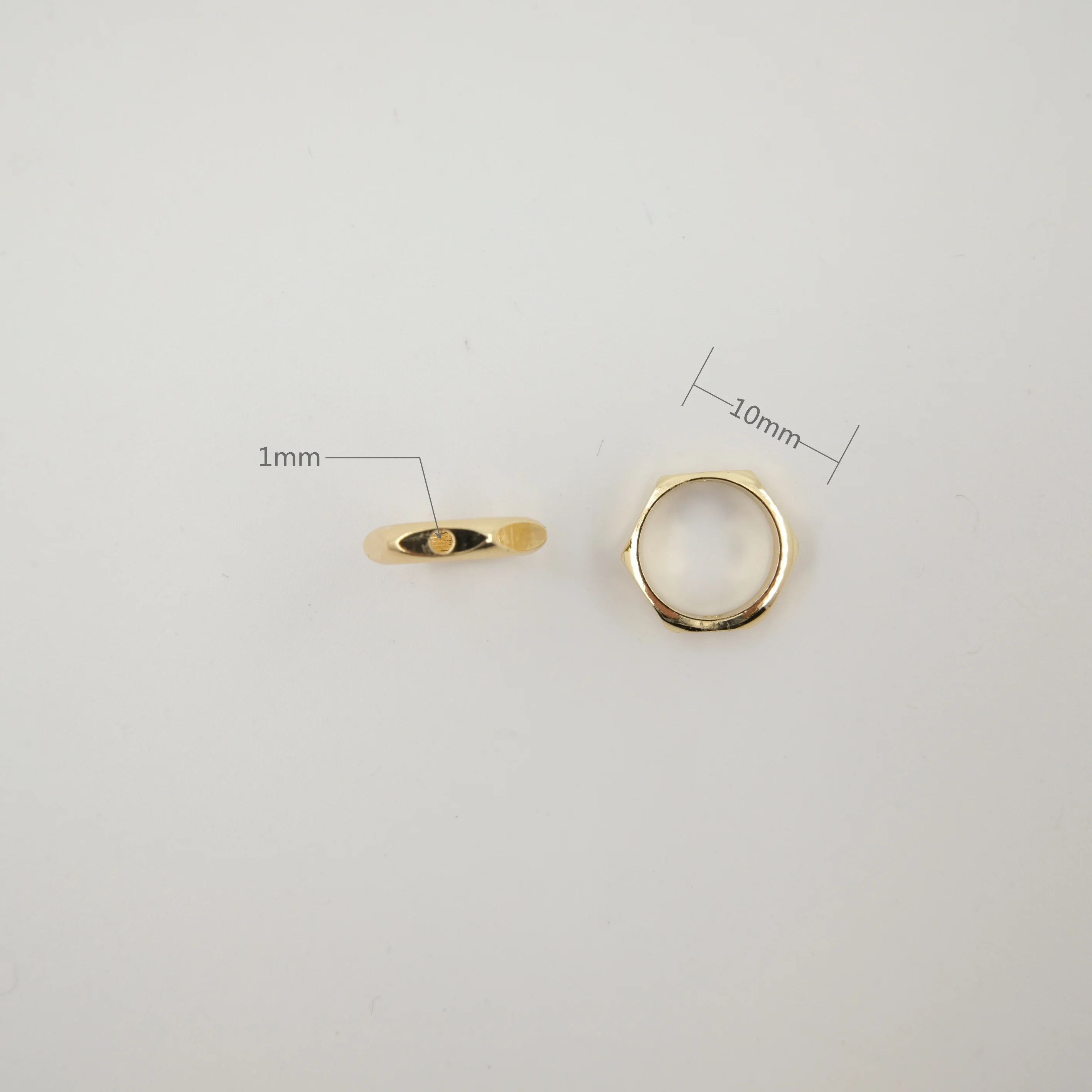 jewelry making materials accessory 18k gold Jump rings Petal Shaped jump rings