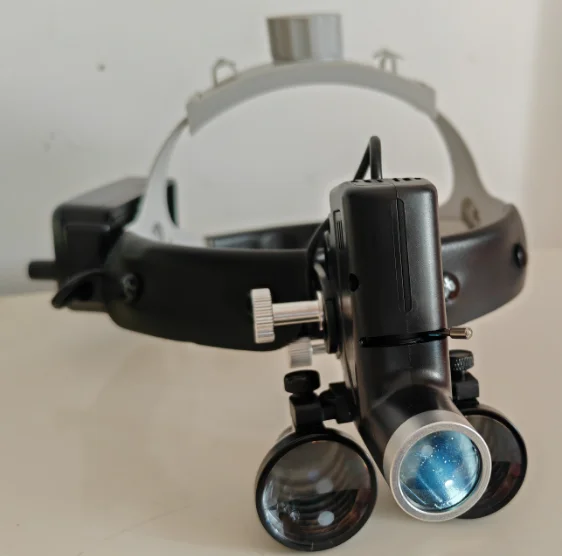 5W Headband Dental Headlight with 3.5 X  Binocular Loupes Dentist Loupe Magnifier with Head Light