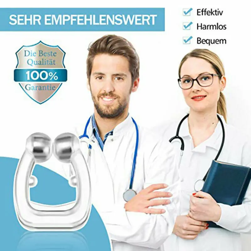 New Clipple Silicone Magnetic Anti Snore Stop Snoring Nose Clip Sleeping Aid US