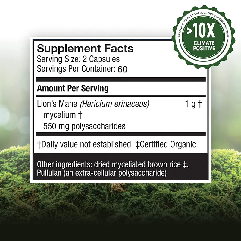 New Product Dietary Supplements Capsules Herbal Mushroom Extract Hericium Erinaceus Lions Mane