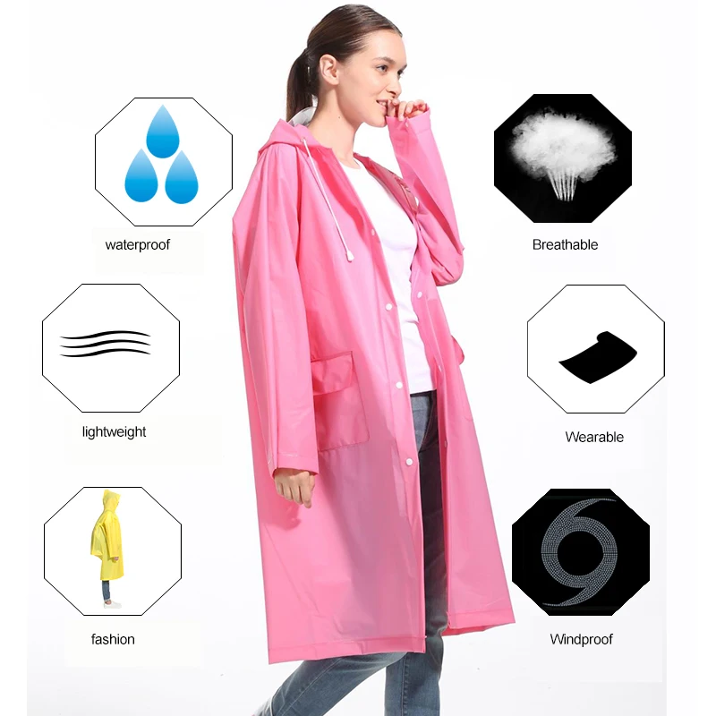 Wholesale cheaper universal raincoat custom logo plastic eva raincoat