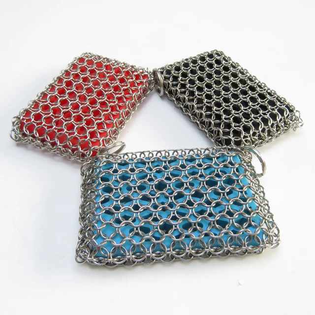 Чугунная сковорода скребок Chainmail очиститель