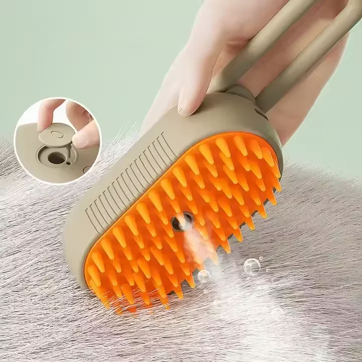 New Pet Brushes Self Cleaning Steam Cat Brush for Dog Removing Tangled and Loosse Hair cat steamy brush