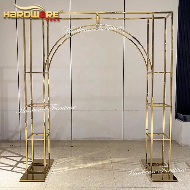 Необычный золотой обруч для свадьбы, дня рождения, Декор, металлический шар, арка, стойка для фона