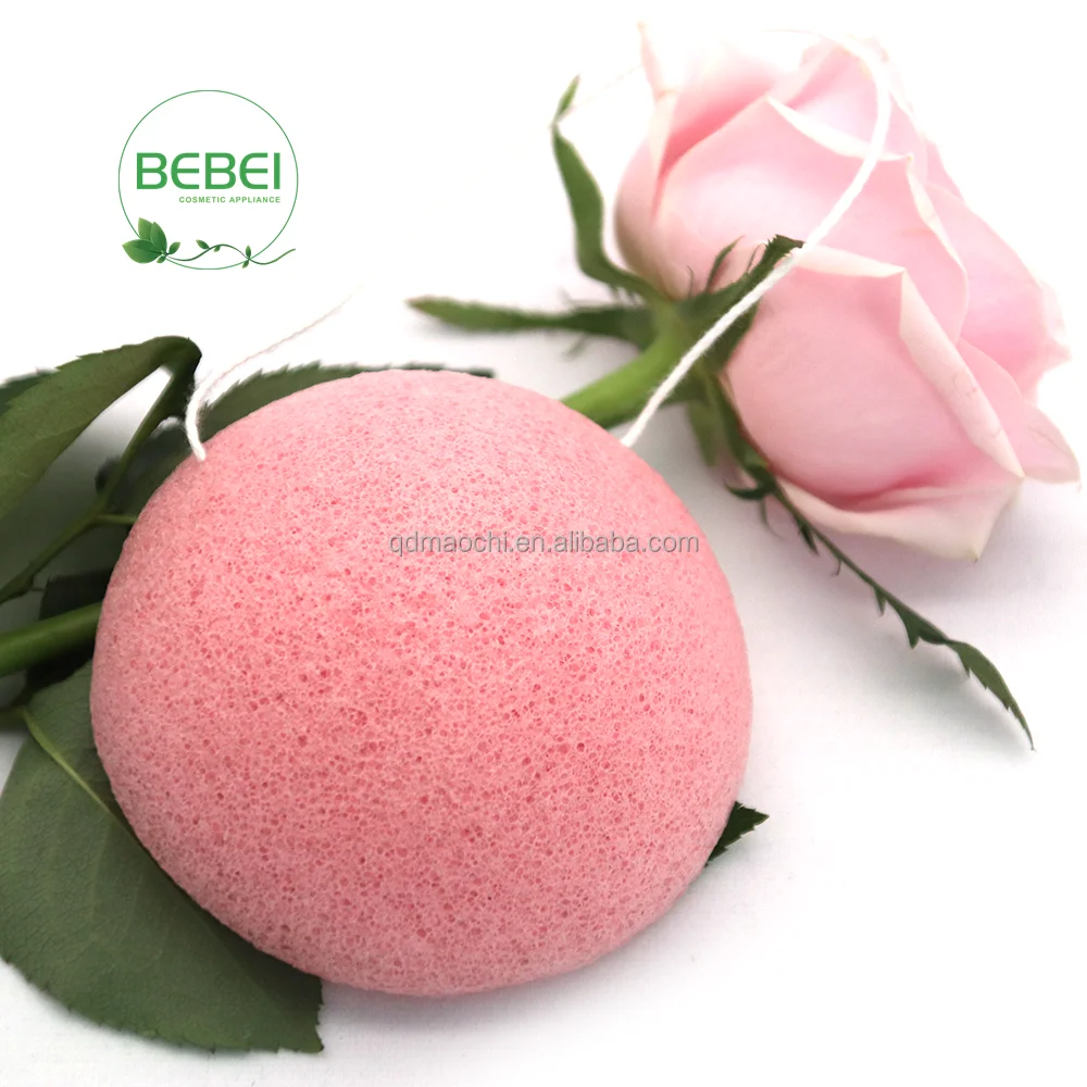 Private label cosmetics dropshipping half-ball shape freeze-drying konjac sponge