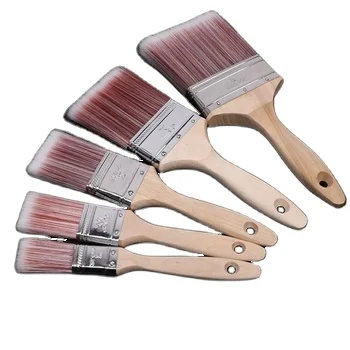 High Quality Paint Brush Set Wood & Plastic Handle Chip Paint Brushes Oil Painting Brush Suit for Wall Paint