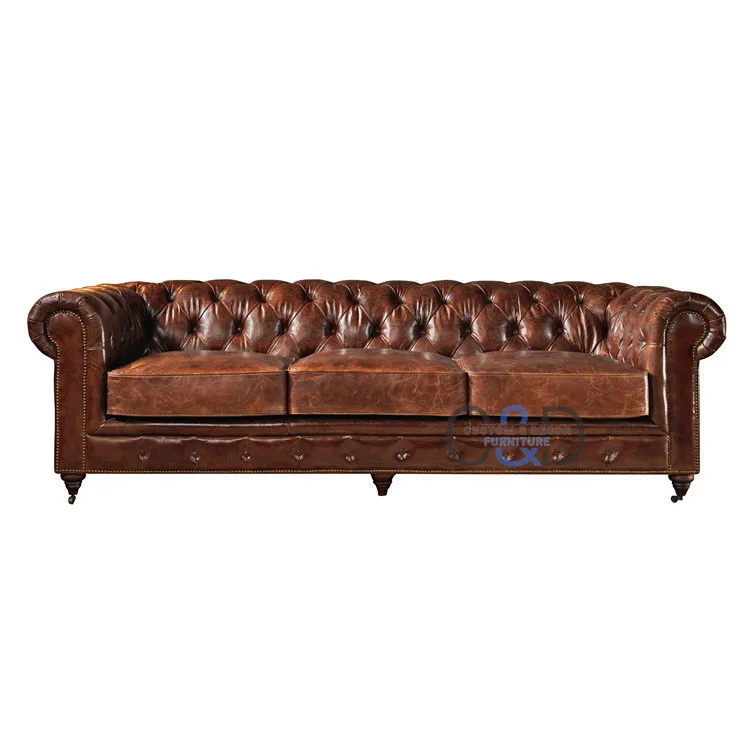  Антикварная мебель для гостиной chesterfield 321 набор кожаных