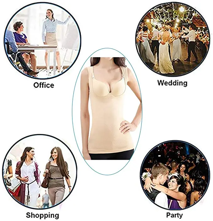 Female Full Body Shapers Thong Bodysuit High Waist Shapewear Skinny Sweatshaper Vest For Women