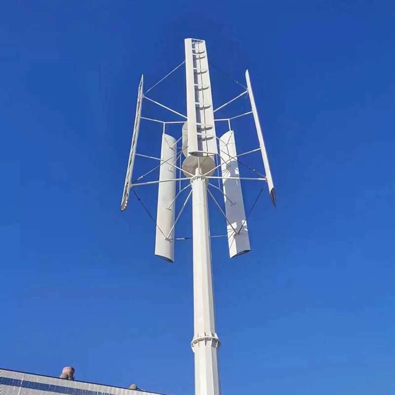 Vertical Wind Turbine Three Phase AC Permanent Magnet Generator or Permanent Magnet Suspension Generator H Model 3KW 5pcs Blades