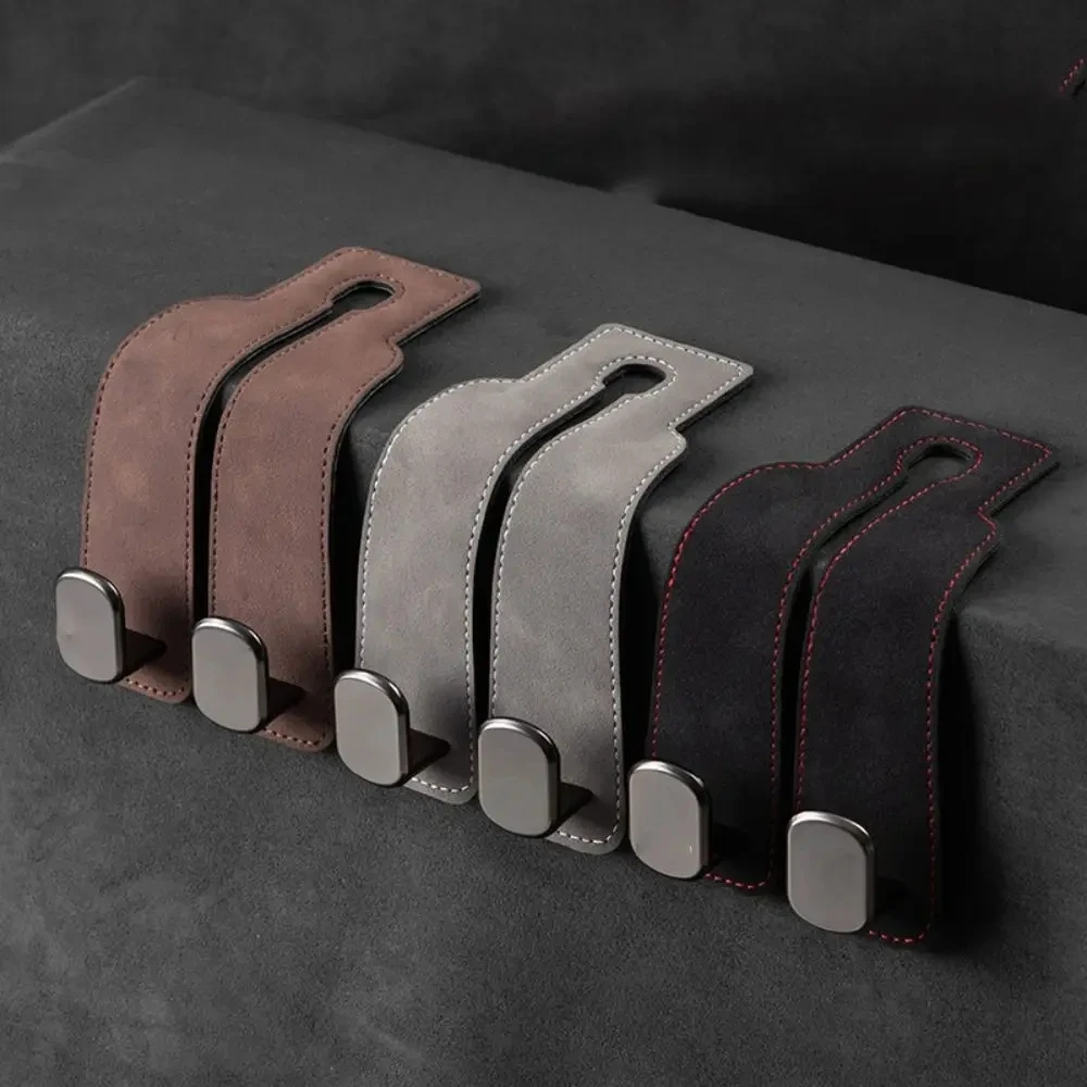 Factory Price Car Seat Back Hook Leather Headrest Hanger Bag Pouch Clothes Hanging Hooks Fastener Clip Interior Accessories