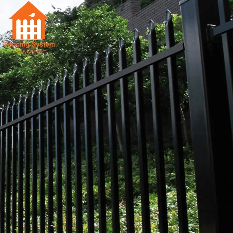 Steel spear top wrought iron ornamental fence