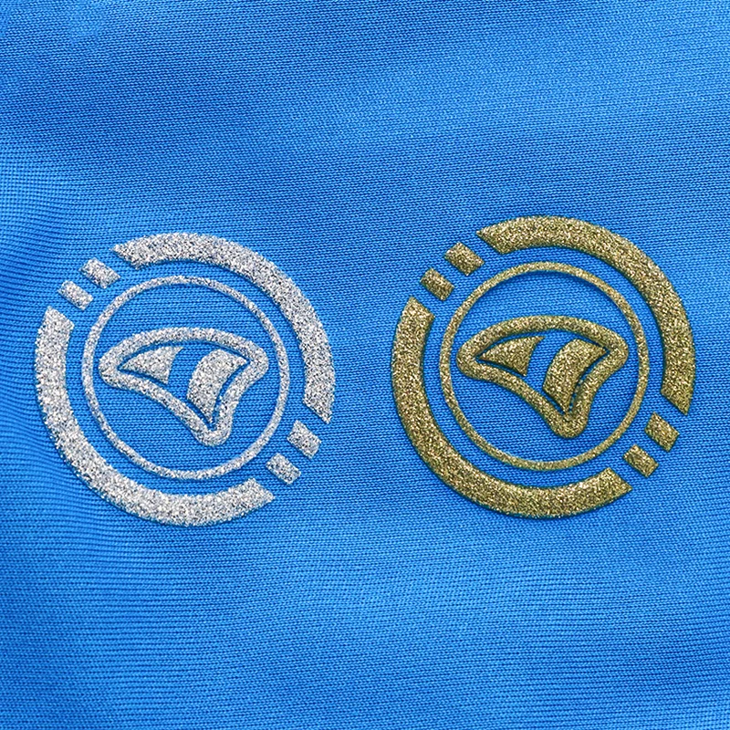 Design Shiny Iron On TPU Garment Labels Silicone Heat Transfer Logo Customized Clothing Labels