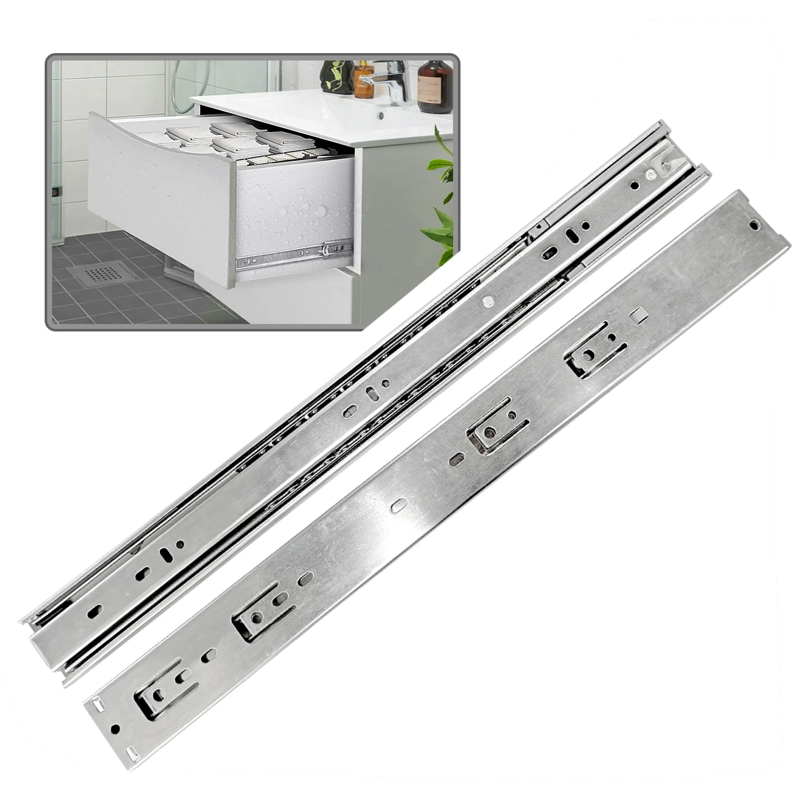 Ball Bearing Drawer Slide Rail Kitchen Cabinet 45mm Channel Ball Bearing Drawer Slide Full Extension Ball Bearing Drawer Slide