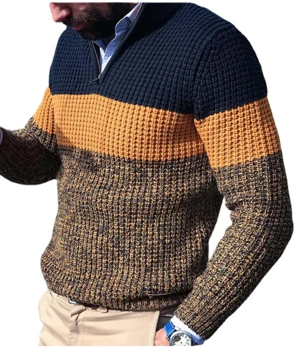 Men Knitted Sweater Spring Warm V Neck Pullover Jumper Long Sleeve Casual Loose Male Autumn Winter Knitwear Tops Plus Size