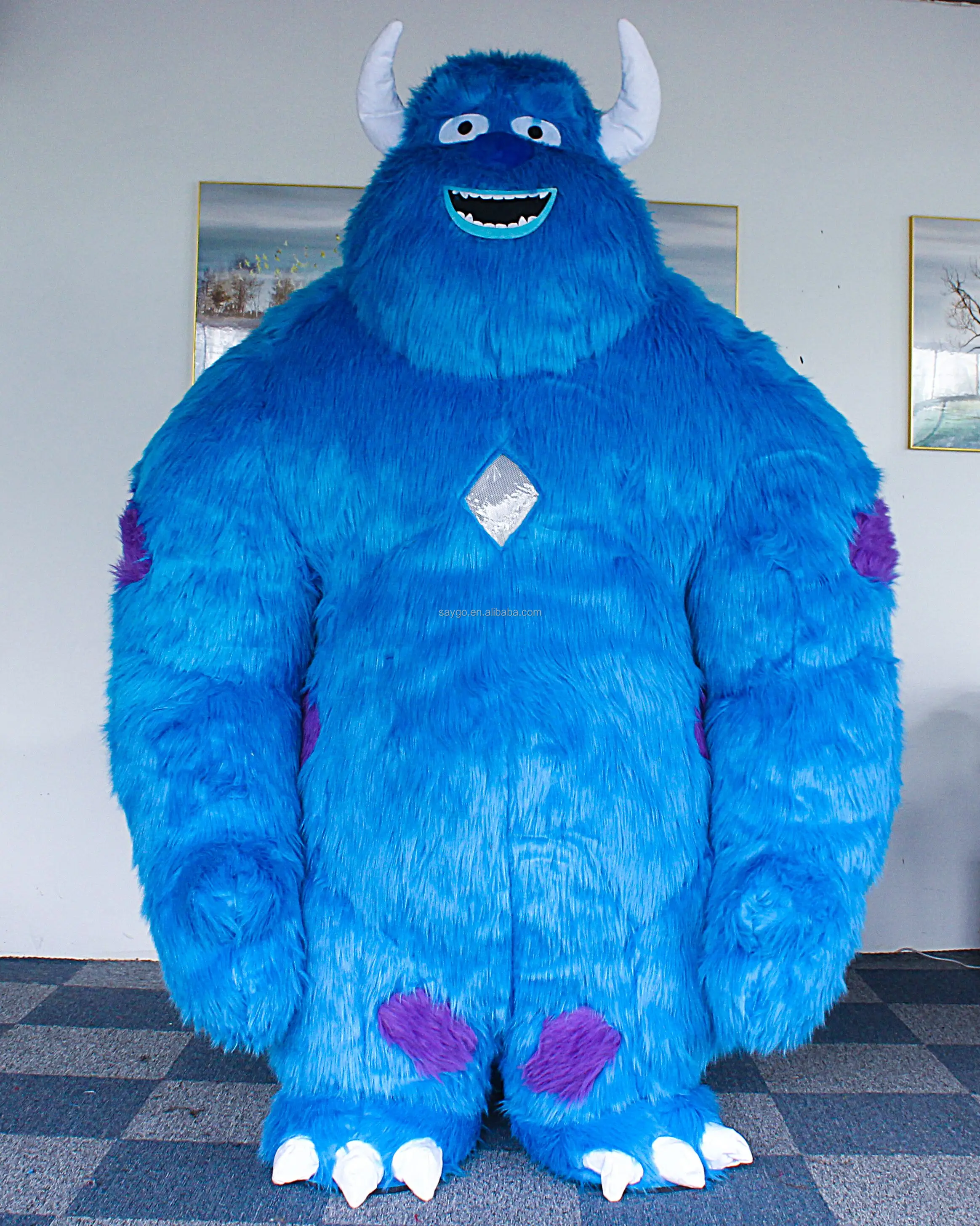 Commercial Unisex Green Monster Costume Inflatable Monster Inc Costume Large Giant Monster Suits for Party Dressing Performance