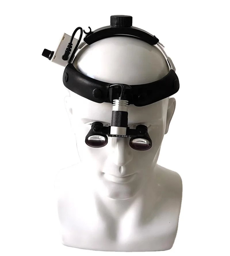 Surgical Medical LED Headlight Magnifier Loupes 2.5x